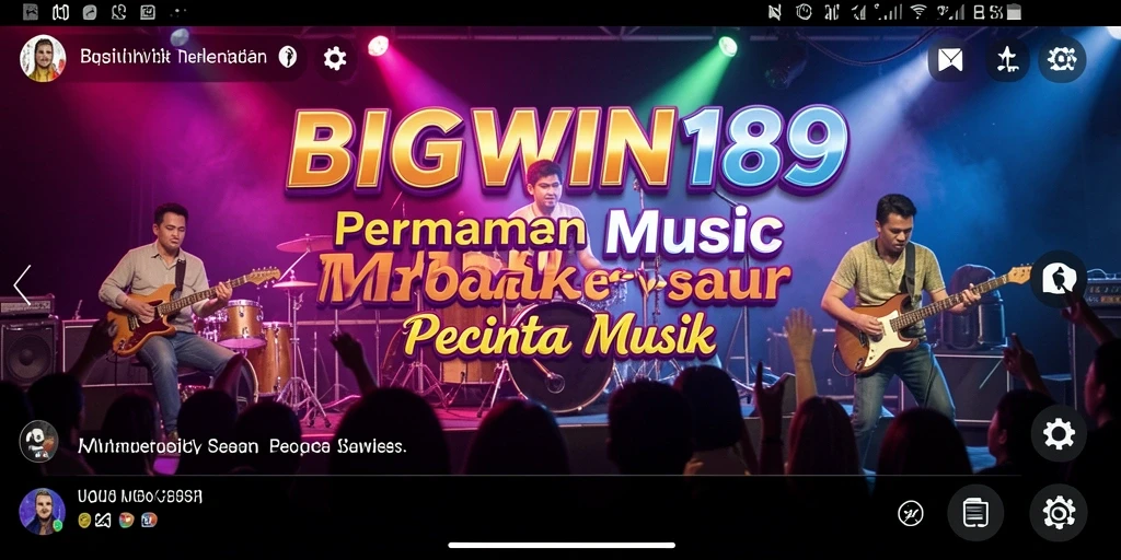Tangkapan layar BIGWIN189 menampilkan gameplay musik yang seru dan interaktif.