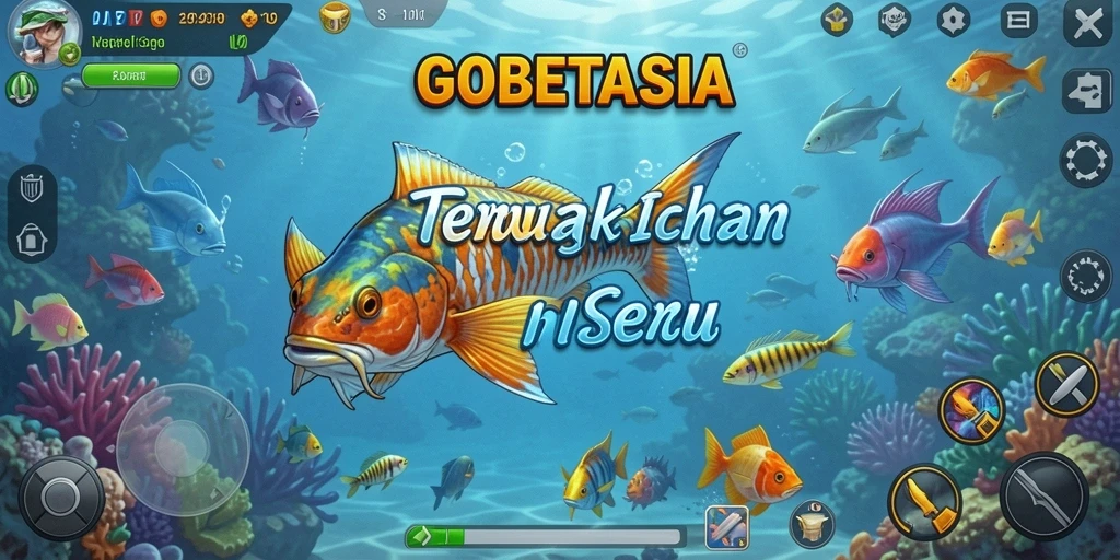Tampilan menarik dari gameplay Tembak Ikan GOBETASIA.