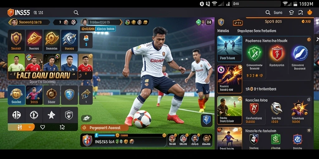 Tampilan gameplay Sportsbook yang menarik dan interaktif di INS55.