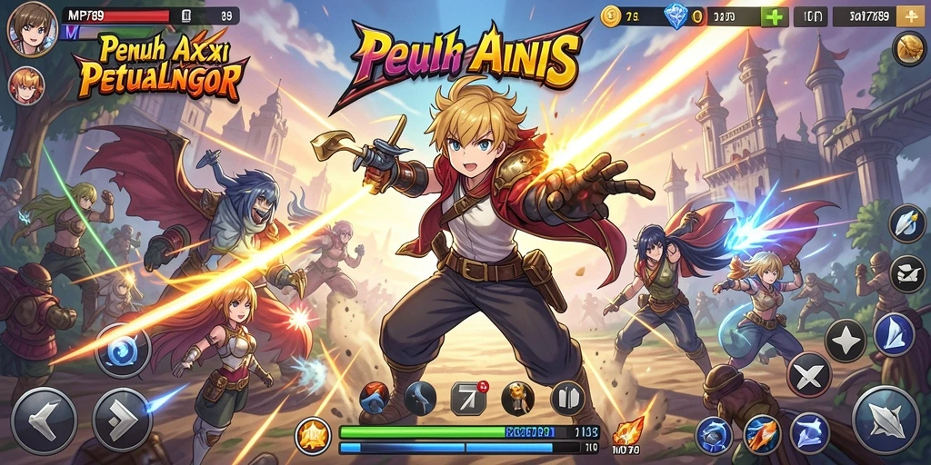 Tampilkan gameplay seru dengan karakter Anime yang unik.