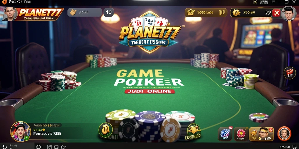 Tampilan seru gameplay Poker di PLANET77, penuh strategi dan keseruan.